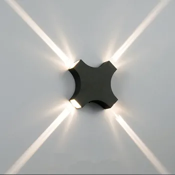 Современные минималистичные светодиодные настенные светильники Cross Star в скандинавском стиле, Освещение для гостиной в помещении 8 Вт AC85-265V Простое освещение