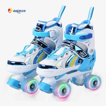 КАЖДАЯ регулируемая четырехколесная обувь для роликовых коньков Цена Роликовые коньки с 4 колесами для детей Дети девочки