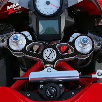 Чехол-накладка для бака с тройным коромыслом, выполненный из углеродного волокна, для моделей Ducati 999