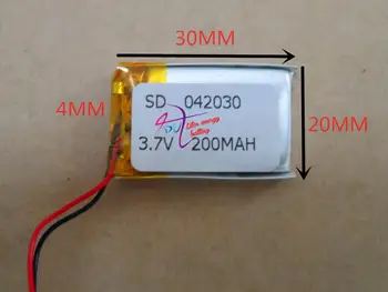 лучшая марка аккумулятора Размер 042030 Литий-полимерный аккумулятор 3,7 В 200 мАч с платой защиты для цифровых продуктов MP3 MP4 MP5 GPS от Fr