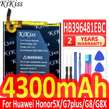 KiKiss Высококачественный Аккумулятор HB396481EBC 4300 мАч Для Huawei Honor 5A Holly 3 Y6II CAM-L03 L23 L21 CAM-UL00 AL00 CAM-L32 + Инструменты