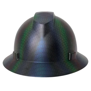 Защитный шлем с широкими полями из углеродного волокна с рисунком скелета Каска Легкая Строительная Рабочая кепка Высокопрочная Защитная