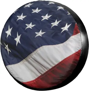 Развевающийся Американский Флаг, Чехол Для Запасного Колеса, Всепогодные Универсальные Чехлы Для Колесных Автомобильных Шин для Rv SUV Trailer Truck Camper Travel