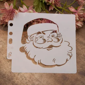Рождественские Многослойные Трафареты Санта-Клауса для Diy альбома для вырезок/фотоальбома, Декоративное Тиснение, раскраска, трафарет для рисования, домашний декор