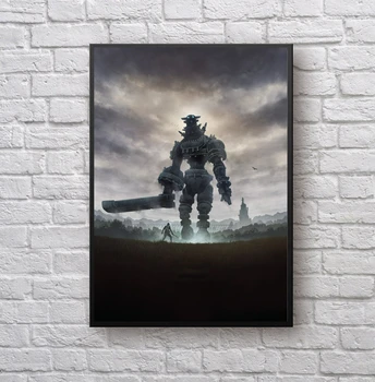Видеоигра Shadow of the Colossus холст, плакат, домашняя настенная живопись, украшение (без рамки)