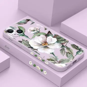 Картина маслом Орхидея Силиконовый Чехол Для Телефона iPhone 14 13 12 11 Plus Pro Max Mini X XR XS SE2020 8 7 6 6S Plus Чехол