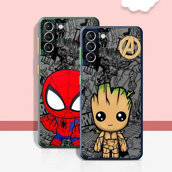 Чехол для Samsung Galaxy S20 FE S10 Plus S9 Note 10 Note 20 Ultra S23 Ultra S21 S23 FE Чехол Marvel Cartoon Spider Man Groot Cover