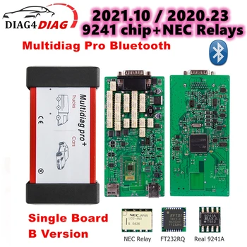 Multidiag Pro + VD150 Single PCB Board DS TCS NEC Relays 9241 Чип Bluetooth USB 2021.10/V2020.23 Диагностический Сканер для автомобилей/грузовиков