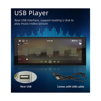 1Din 6,8-дюймовый Автомобильный Экран CarPlay Android-Авторадио Автомобильный Стерео Bluetooth MP5 Плеер FM-приемник Аудио 2 + 32G хост