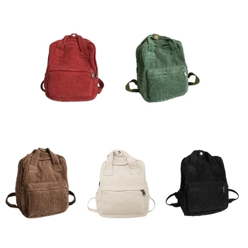 Модный рюкзак Студенческий Вельветовый школьный рюкзак Винтажные Дорожные сумки Для девочек Школьные рюкзаки для колледжа Рюкзак в японском стиле