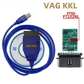 VAG KKL 409 USB Интерфейс для Volkswagen Высококачественная Диагностическая Линия FT232RL Чип 409.1 Средства Обнаружения Расходные Материалы Инструменты