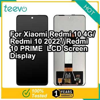 ЖК-дисплей Teevo для Xiaomi Redmi 10 4G/ Redmi 10 2022 / Redmi 10 PRIME с сенсорным экраном и цифровым преобразователем черного цвета