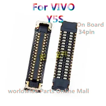 10шт-100шт Для VIVO Y5S ЖК-экран база материнской платы кабельное соединение пряжка разъем FPC на плате Flex 34-контактный