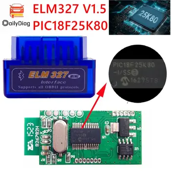 Супер Мини ELM327 С Двойным Pic18f25k80 OBD2 ELM 327 V 1.5 Bluetooth Автоматический Диагностический Сканер для диагностики кода OBDII-Инструменты