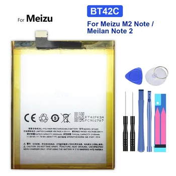 BT42C Замена высококачественного аккумулятора мобильного телефона емкостью 3050 мАч для аккумуляторов смартфонов Meizu Meizy Mei Zu M2 Note M2Note