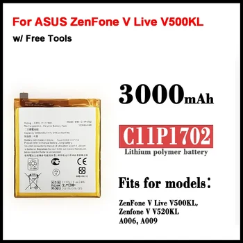  Новый Аккумулятор C11P1702 Для ASUS ZenFone V Live V500KL A009 Замена Аккумулятора + Инструменты