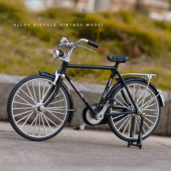 Игрушки-модели ретро-велосипедов в масштабе 1: 10, литая под давлением модель велосипеда, имитирующий велосипед с резиновыми шинами, коллекционные подарки для мальчиков