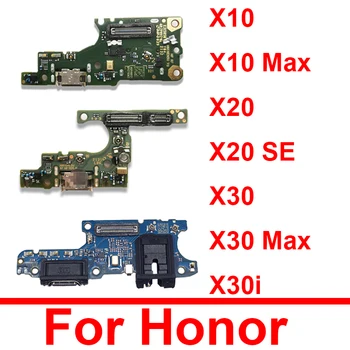 Плата USB-Зарядного Устройства Для Huawei Honor X30i X30 X20 X10 Max USB-Док-станция Для Зарядки Разъем Платы Гибкий Кабель Запчасти