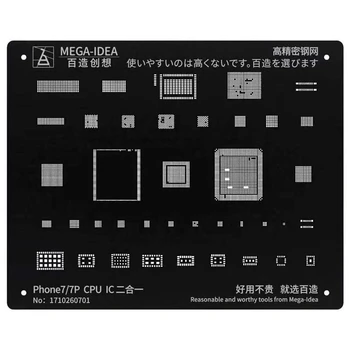 Qianli Mega-IDEA BGA трафарет для реболлинга Черный трафарет для iPhone 6 /6S/6P/7/7P/8 /8P/XS/XR/MAX/11/ 12 14 13 Процессор pro max /13 mini