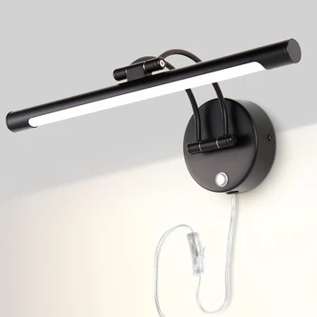 Mantolite LED 8W Dimmable Bathroom Vanity Light, Настенные Светильники с Изображением Шкафа, Внутри помещения с Регулируемой Рукояткой Прикроватной Лампы Для Чтения 3000K