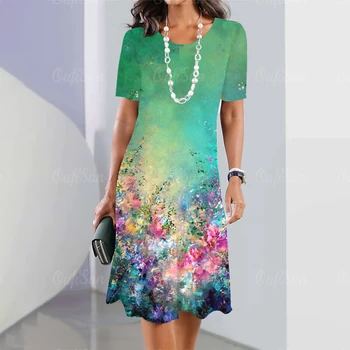 Модные платья с цветочным принтом 2023, летняя одежда Y2k, женское сексуальное вечернее платье для вечеринки, женское длинное платье для отдыха, путешествий
