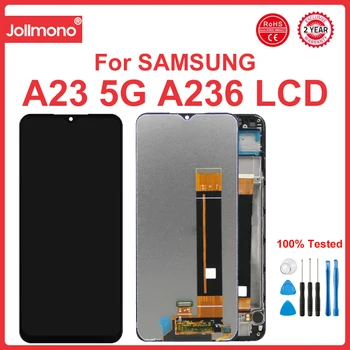 A23 5G Экран для Samsung Galaxy A23 5G A236U A236B ЖК-дисплей Цифровой Сенсорный экран с рамкой для Samsung A23 5G Экран