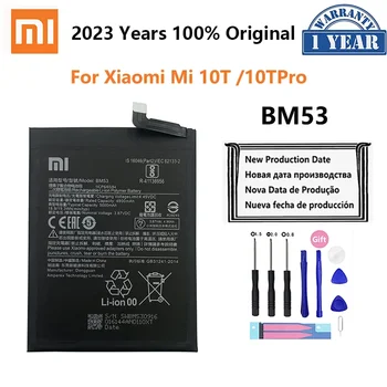 100% Оригинальный аккумулятор телефона BM53 5000 мАч для Xiaomi Mi 10T Pro 10TPro Запасные батареи для мобильного телефона Bateria