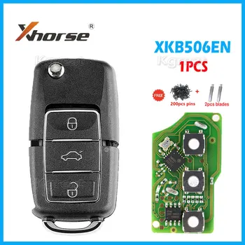 1шт Xhorse XKB506EN Проводной Универсальный Дистанционный Ключ VVDI 3-Кнопочный Дистанционный Автомобильный Ключ для VVDI Mini Key Tool VVDI2 Автомобильный Ключ Английская Версия