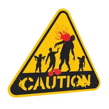 Наклейки на Хэллоуин Светящиеся Украшения Светящийся Знак На Хэллоуин Для Предупреждения Страшная Тема Хэллоуина Настенный Плакат Внимание Плакат Для