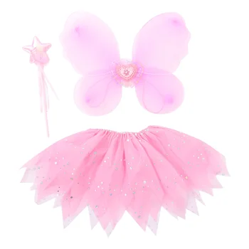 Детское платье феи, волшебные палочки, принадлежности для детских костюмов, одежда принцесс с крыльями