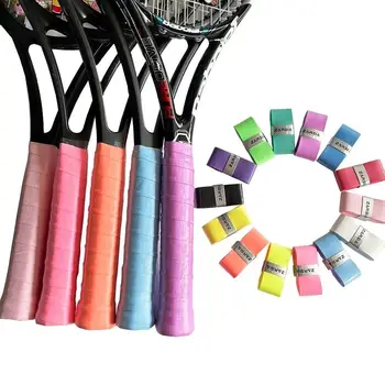 1 шт. противоскользящие теннисные накладки, липкие на ощупь ручки для ракетки для бадминтона, спортивные повязки для теннисной ракетки, впитывающие обертывания, ленты для ручек