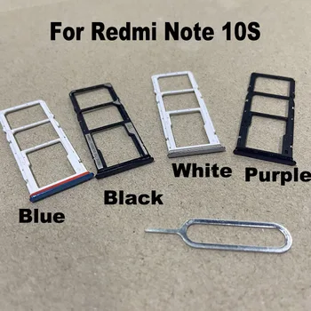 Оригинальный Новый для Xiaomi Redmi Note 10S Лоток для sim-карты Слот держатель Гнездо адаптера Замена запасных частей