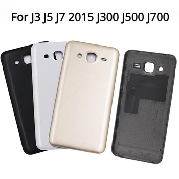 Задняя Крышка Для Samsung Galaxy J3 J5 J7 2015 J300 J500 J700 J500H Крышка Батарейного Отсека Задняя Дверь Корпус Корпуса Запасные Части