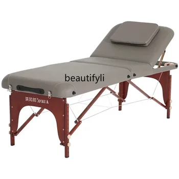 Складная массажная кровать с массажной физиотерапевтической кроватью для татуажа лица Портативная Портативная