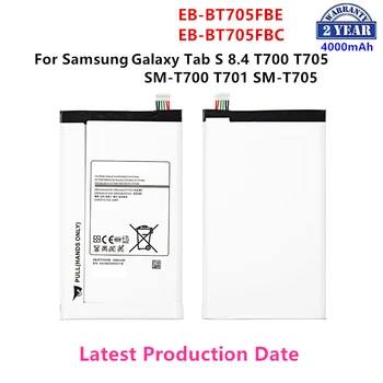 Совершенно Новый Планшет EB-BT705FBE EB-BT705FBC 4900 мАч Аккумулятор Для Samsung Galaxy Tab S 8.4 T700 T705 T700 T701 SM-T705