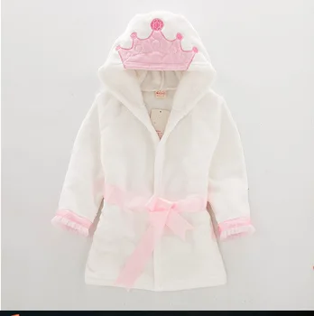 Новый цельный фланелевый халат для девочек и мальчиков, Осенне-зимняя Модная Мягкая Мультяшная пижама в помещении, теплая