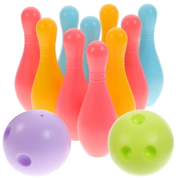 1 Комплект детских игрушек для боулинга, пластиковый водосточный желоб, обучающий забавный шар для боулинга, игрушки для детей ясельного возраста (разные цвета)