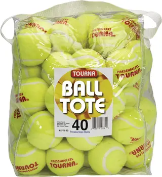 Теннисные мячи без давления с Виниловой сумкой на 40 шариков, желтый