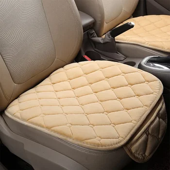 Универсальная зимняя теплая подушка для автокресла, противоскользящая подушка для сиденья переднего кресла, Дышащая прокладка, протектор для автокресла, чехлы для сидений автомобилей
