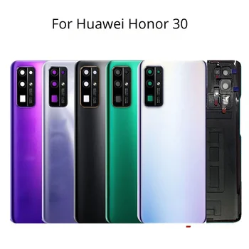 Новое заднее стекло для Huawei Honor 30 BMH-AN10 AN20, задняя крышка батарейного отсека, чехол для задней двери с объективом камеры