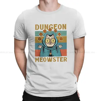 Футболка DnD Game Dungeon Meowster, базовая футболка из полиэстера, мужская одежда для отдыха с принтом, Большая распродажа