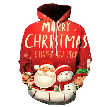 Со шляпой Санта-Клауса толстовки Для наружного использования часто толстовки на заказ негабаритная одежда y2k толстовки для мужчин Рождественская Рубашка