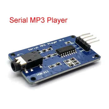 UART TTL Последовательное Управление MP3 Музыкальный Плеер Модуль Поддержка MP3/WAV Micro SD/SDHC Карты для Arduino/AVR/ARM/PIC 3,2-5,2 В постоянного тока