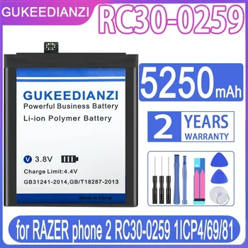 Аккумулятор GUKEEDIANZI 5250 мАч для RAZER Phone 2 Phone2 RC30-0259 1ICP4/69/81 Батареи + Бесплатные Инструменты