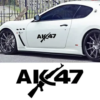 Горячая светоотражающая наклейка с мультяшным граффити AK 47 для автомобиля, Креативный стиль, Царапины, Водонепроницаемые наклейки на бампер, ПВХ