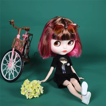 ЛЕДЯНАЯ кукла DBS Blyth 1/6 bjd розовые и каштановые волосы совместное тело 30 см подарок для девочек аниме обнаженная кукла