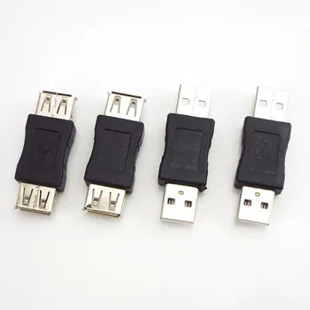 Адаптер USB 2.0 типа A для подключения от женщины к женщине, USB-разъем, удлинитель от мужчины к мужчине, мини-чейнджер-конвертер для ПК-ноутбука