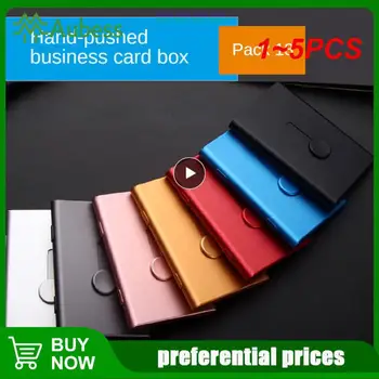 1-5 шт. держатель для визитных карточек, чехол для карт, банковская карта, членские карточки, металлическая ультратонкая коробка для визитных карточек, органайзер