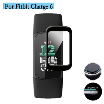 Для защитной пленки Fitbit Charge 6 3D Мягкая прозрачная композитная защитная пленка на весь экран