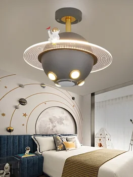 Креативное пространство, Потолочный светильник для детской комнаты, Лампа для спальни мальчика, Скандинавская Простая Мультяшная лампа, Планета Астронавтов